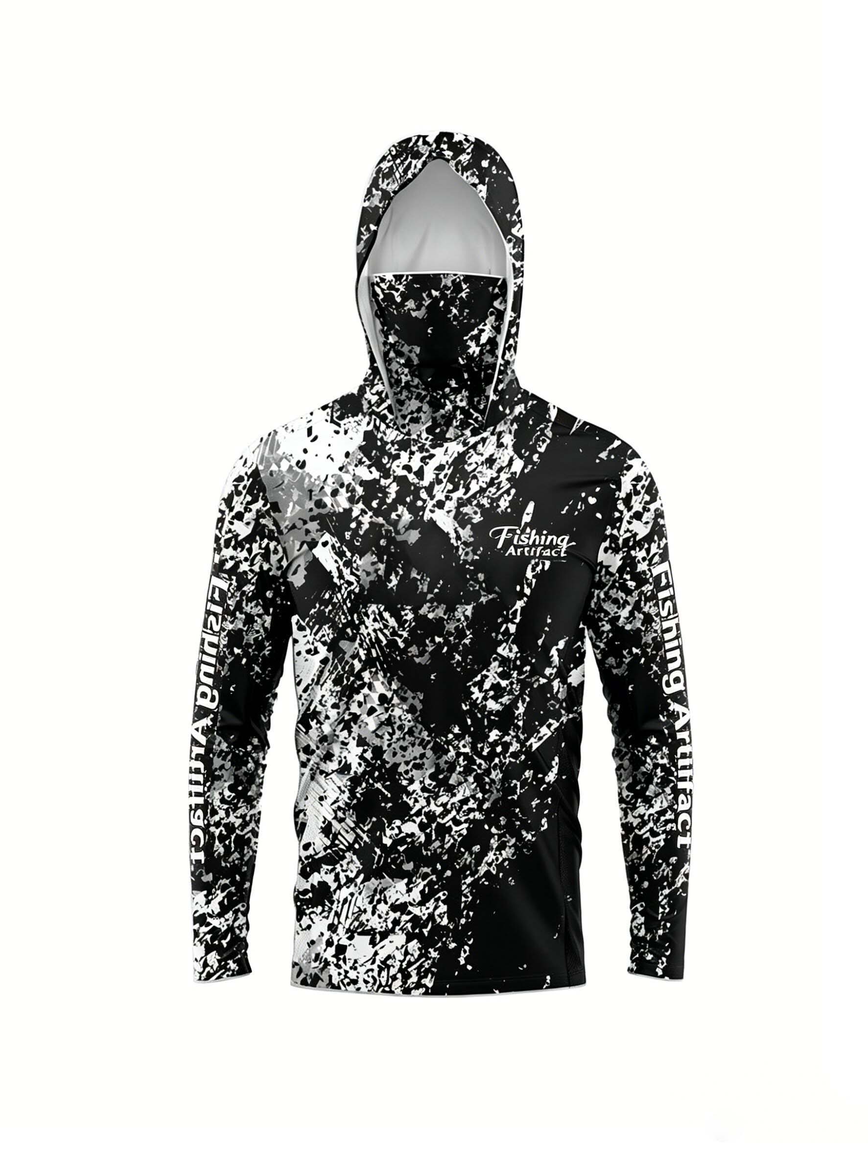 3D Printing Mask - Camisa de Pesca Masculina de Verão