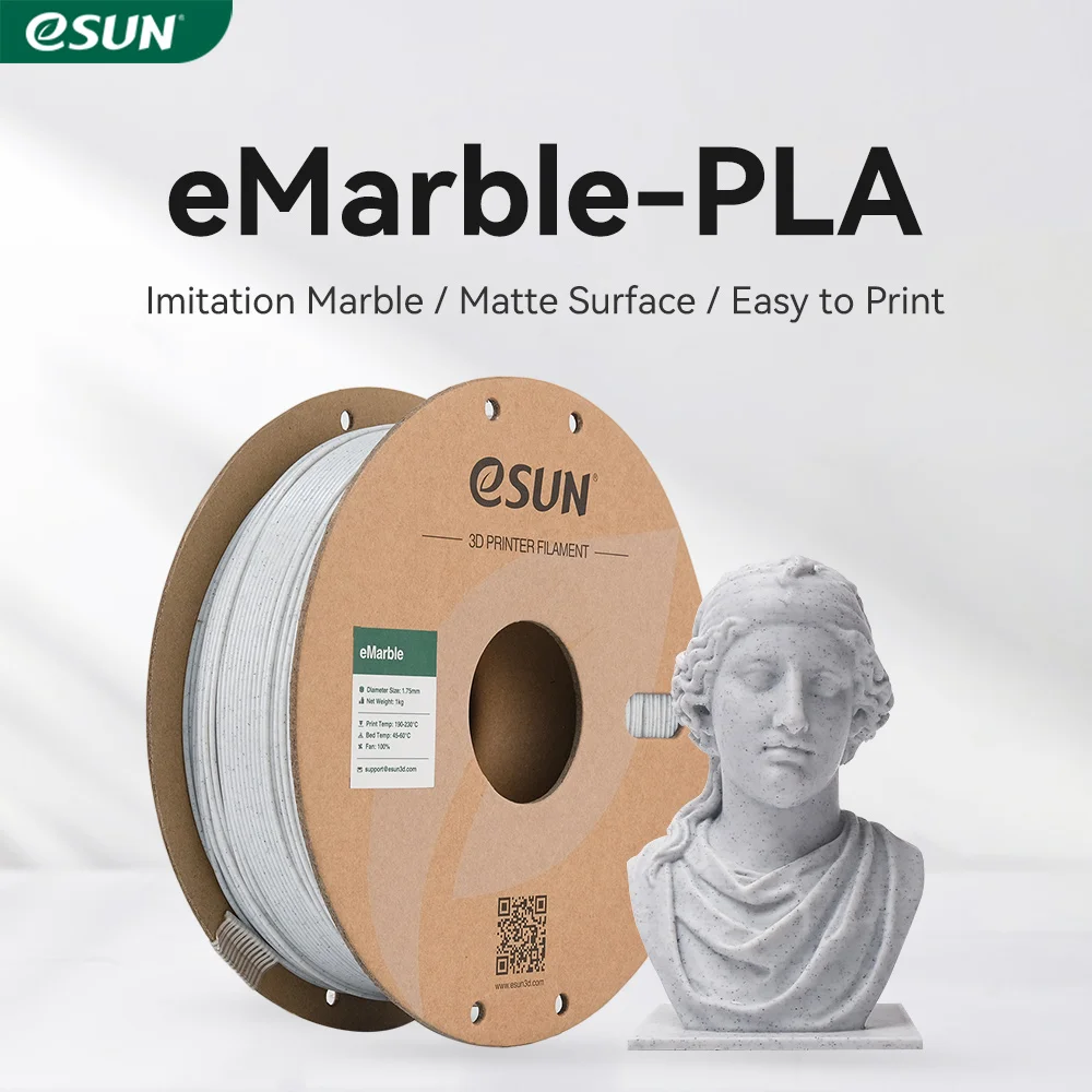 3D Printing Nylon - Filamento PLA Mármore ESUN 1.75mm para