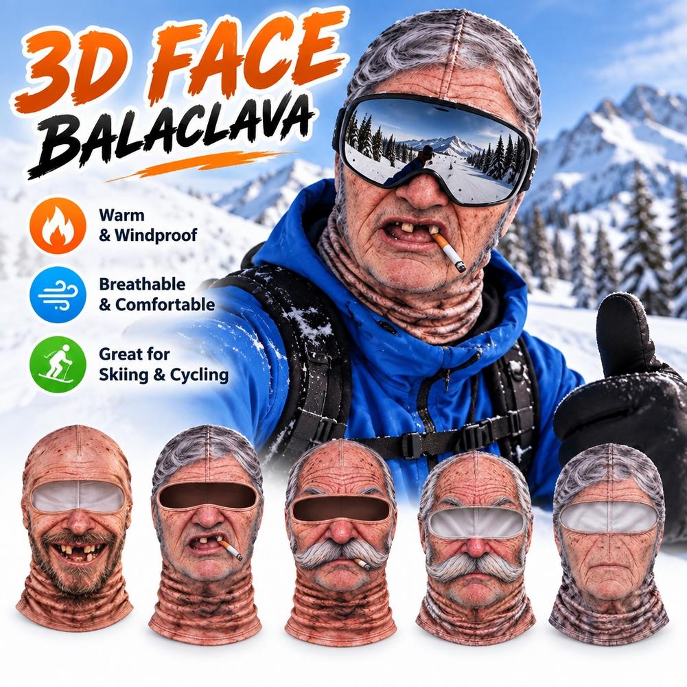 3D Printing Mask - Máscara de esqui para homem, divertida,