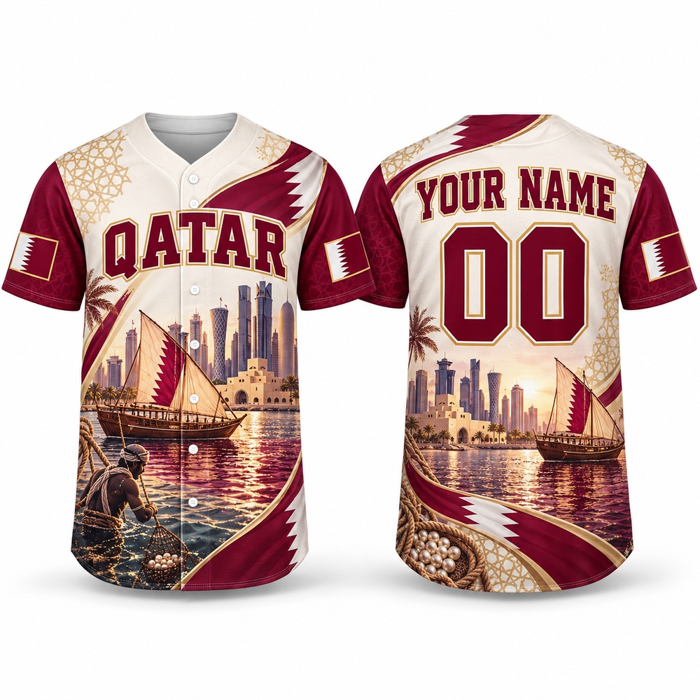 Camisa de beisebol personaliza - 3D Printing Qatar avaliação e preço