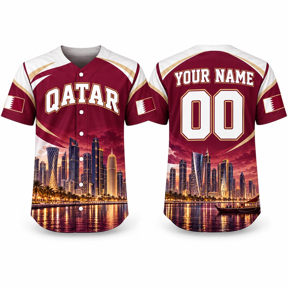 Camisa de beisebol personaliza - 3D Printing Qatar avaliação e preço